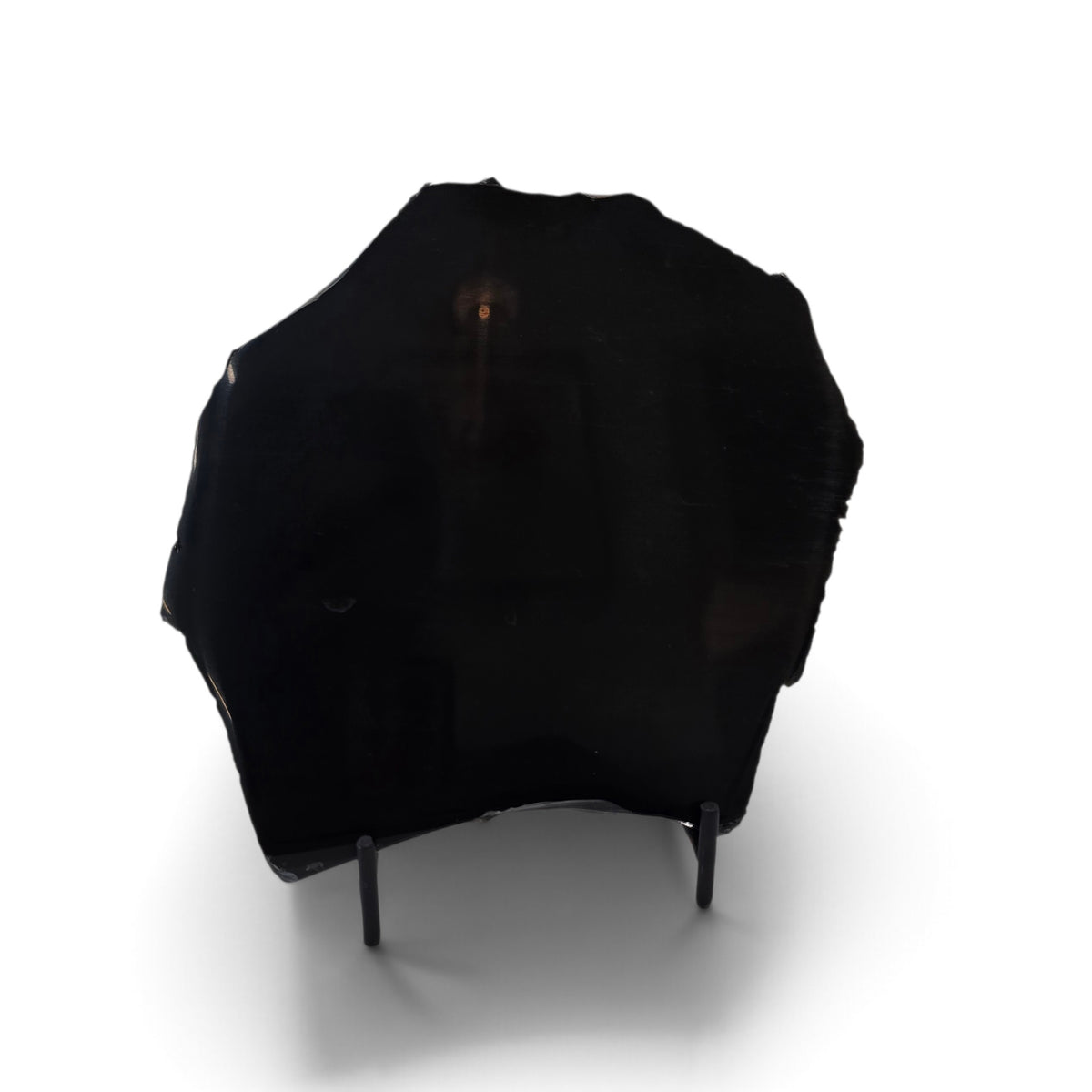 The Void of Truth: Raw Edge Black Obsidian Slab