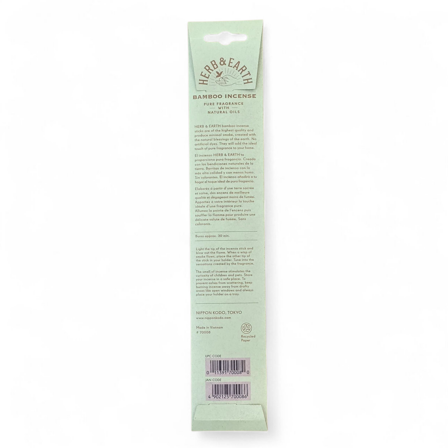Nippon Kodo Herb & Earth - No.08 White Sage Incense