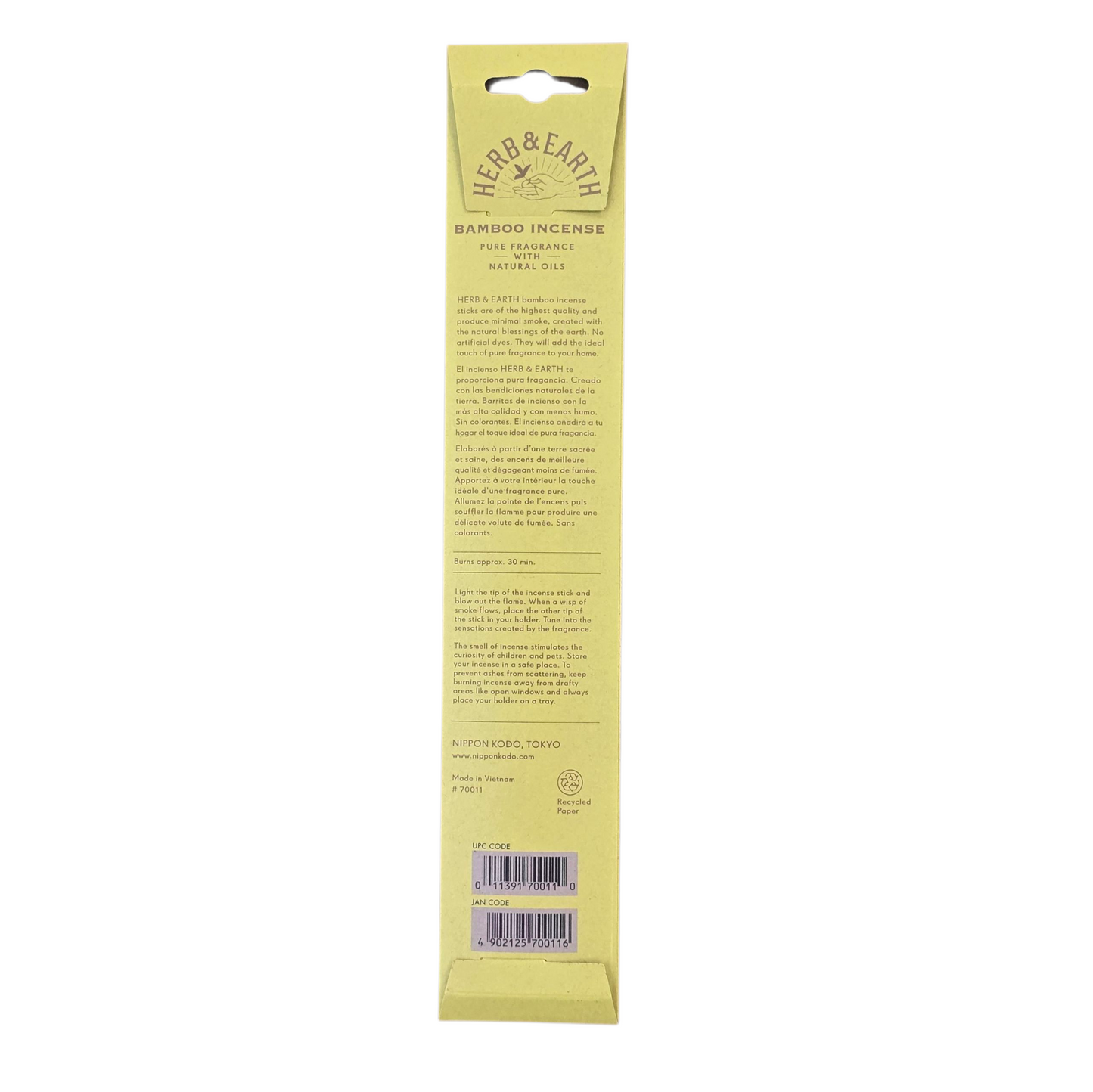 Nippon Kodo Herb & Earth - No.11 Jasmine Incense
