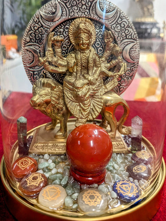 Goddess Durga Brass Statue – Protection, Power & Divine Energy