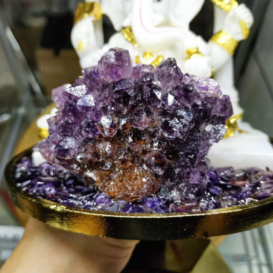 Amethyst Light: Mystical Lord Ganesha Altar Piece