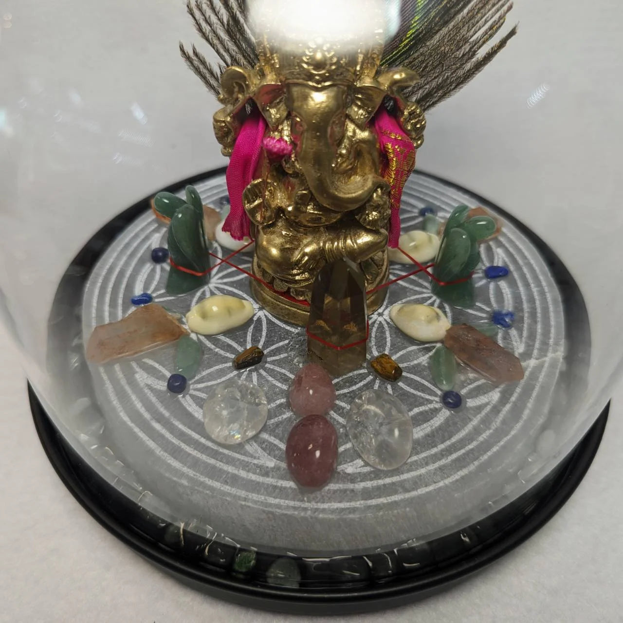 Lord Ganesha Crystal Grid – Sacred Altar Piece for Divine Blessings