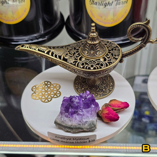 Amethyst Mystique Genie Incense Holder