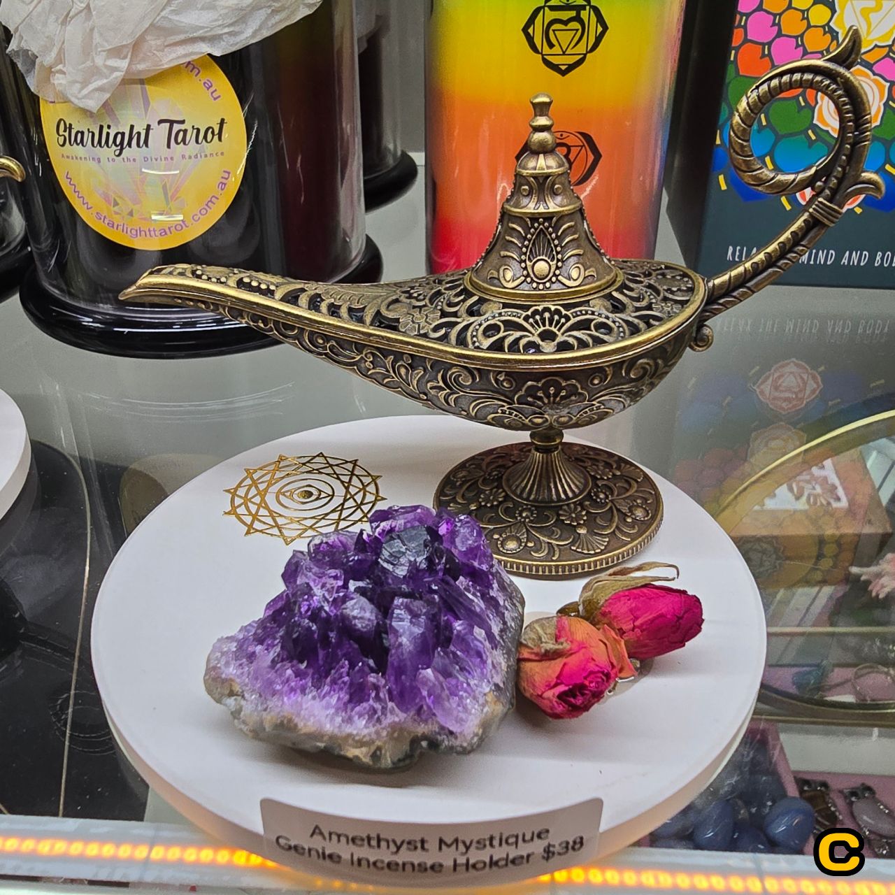 Amethyst Mystique Genie Incense Holder
