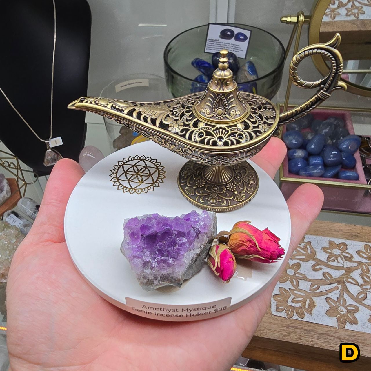 Amethyst Mystique Genie Incense Holder