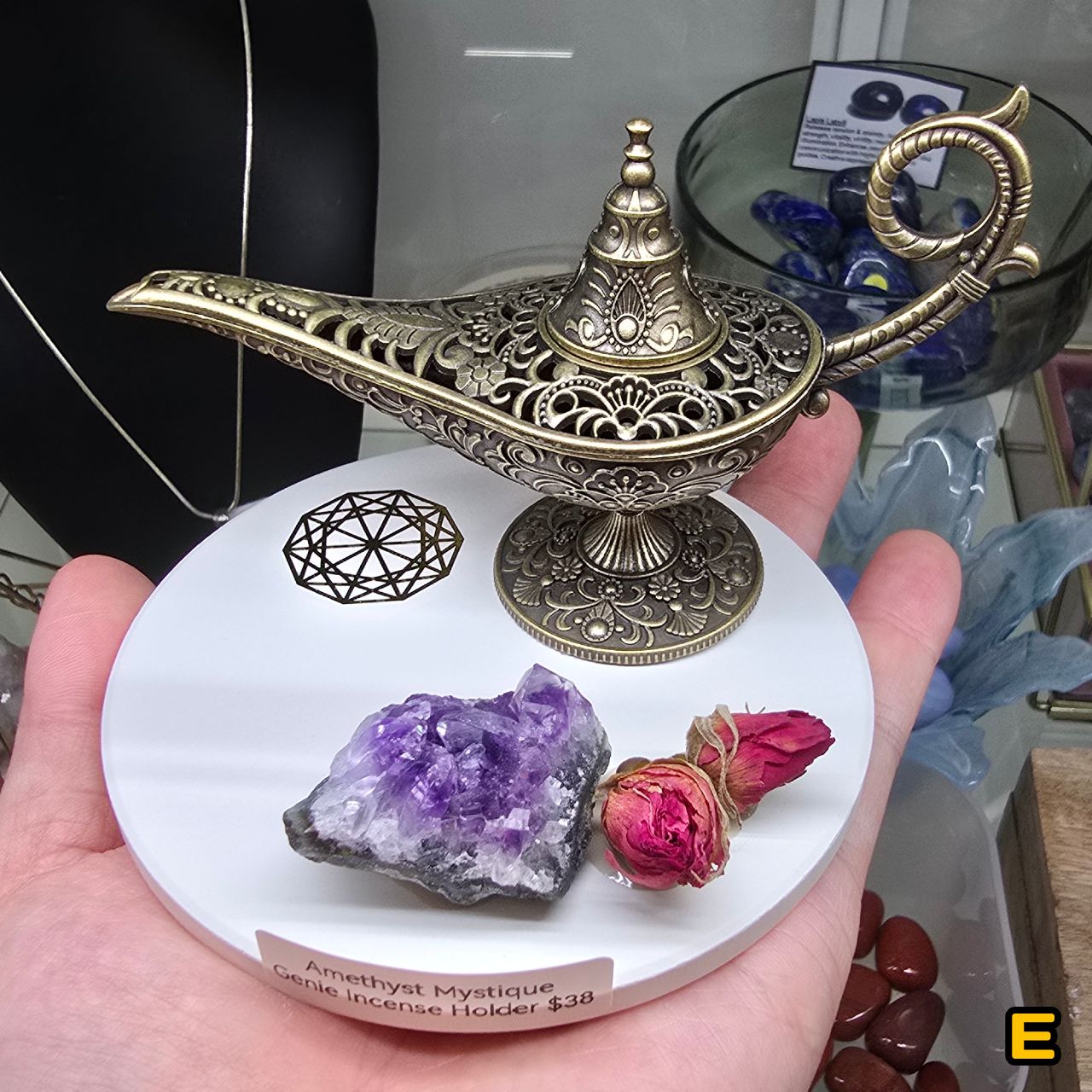 Amethyst Mystique Genie Incense Holder