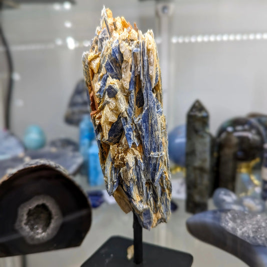 Raw Kyanite Crystal on Stand