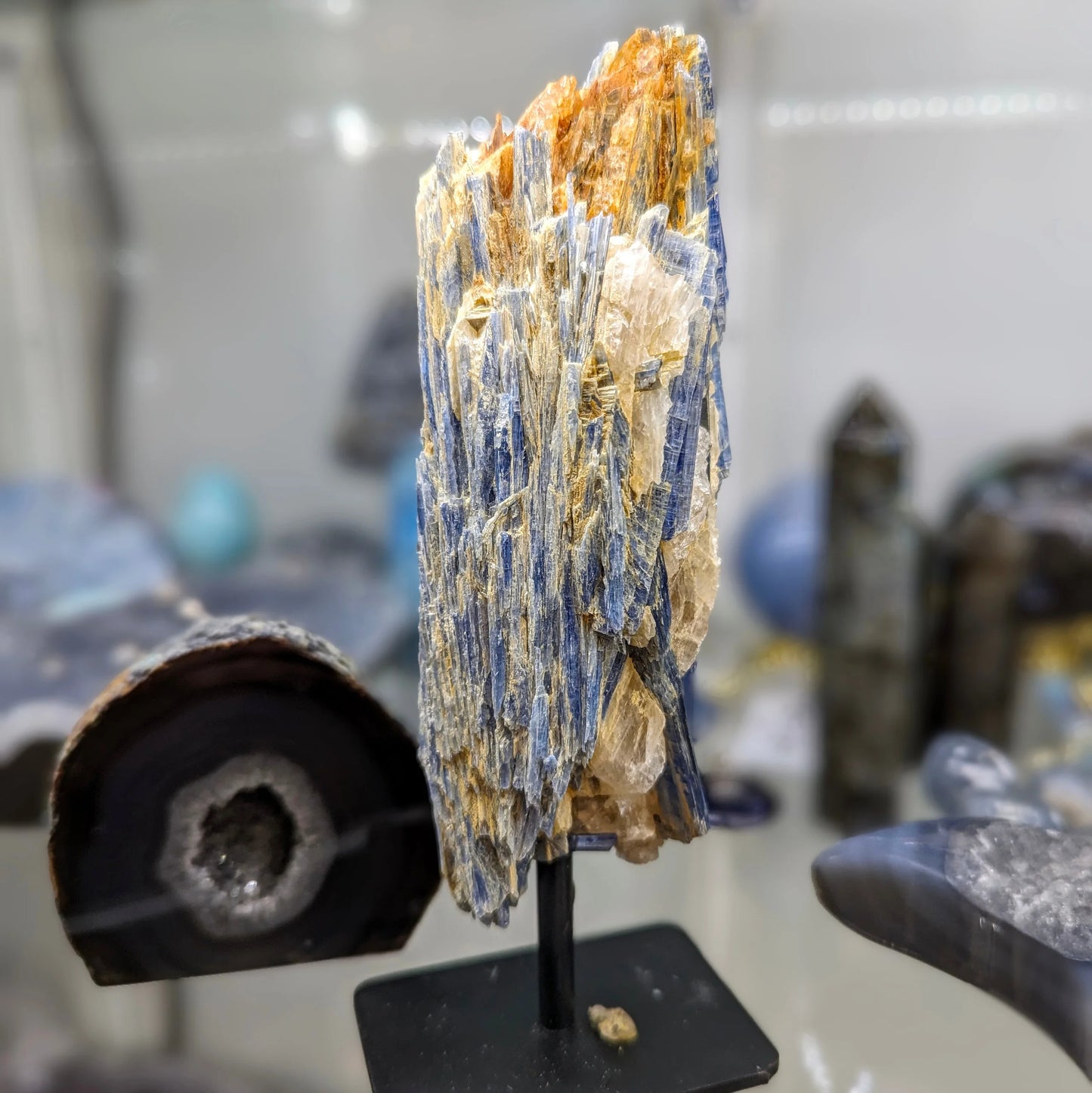 Raw Kyanite Crystal on Stand