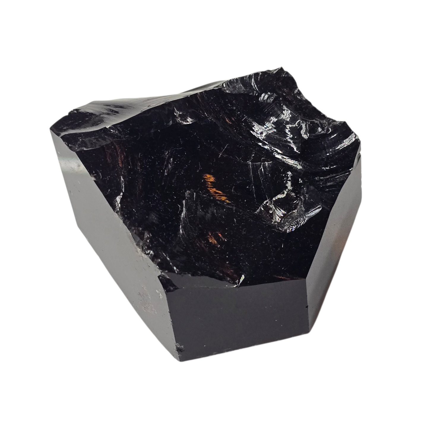 The Volcanic Shield: Raw Black Obsidian Specimen #2