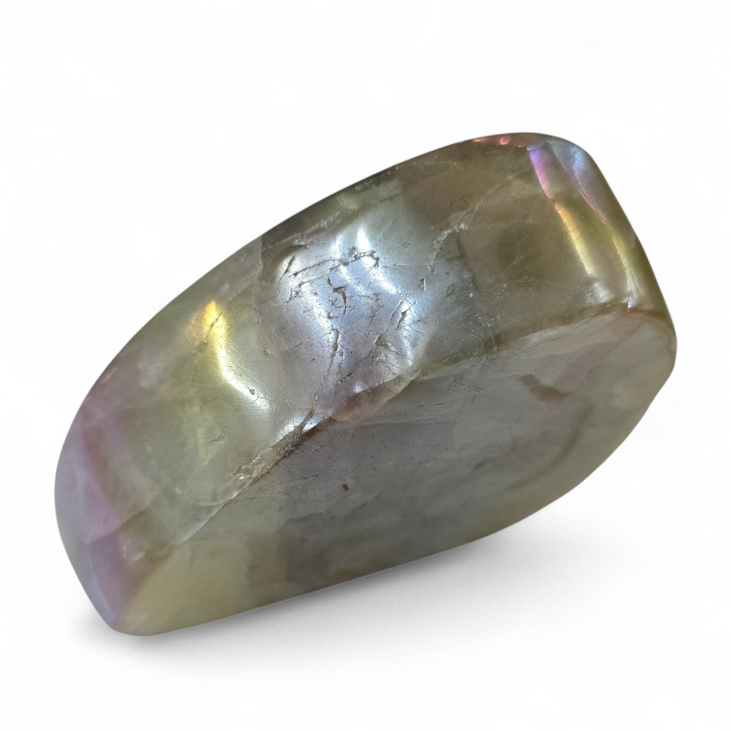Angelic Clarity: Angel Aura Fluorite Teardrop Bowl (S)