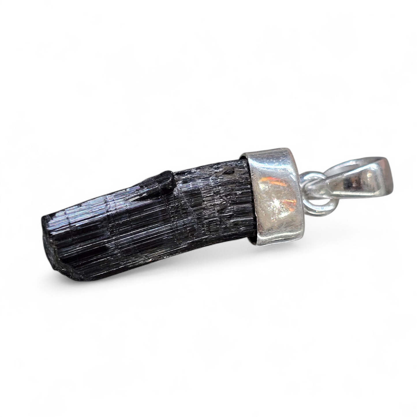 Black Tourmaline Pendant #3 (Sterling Silver 925)