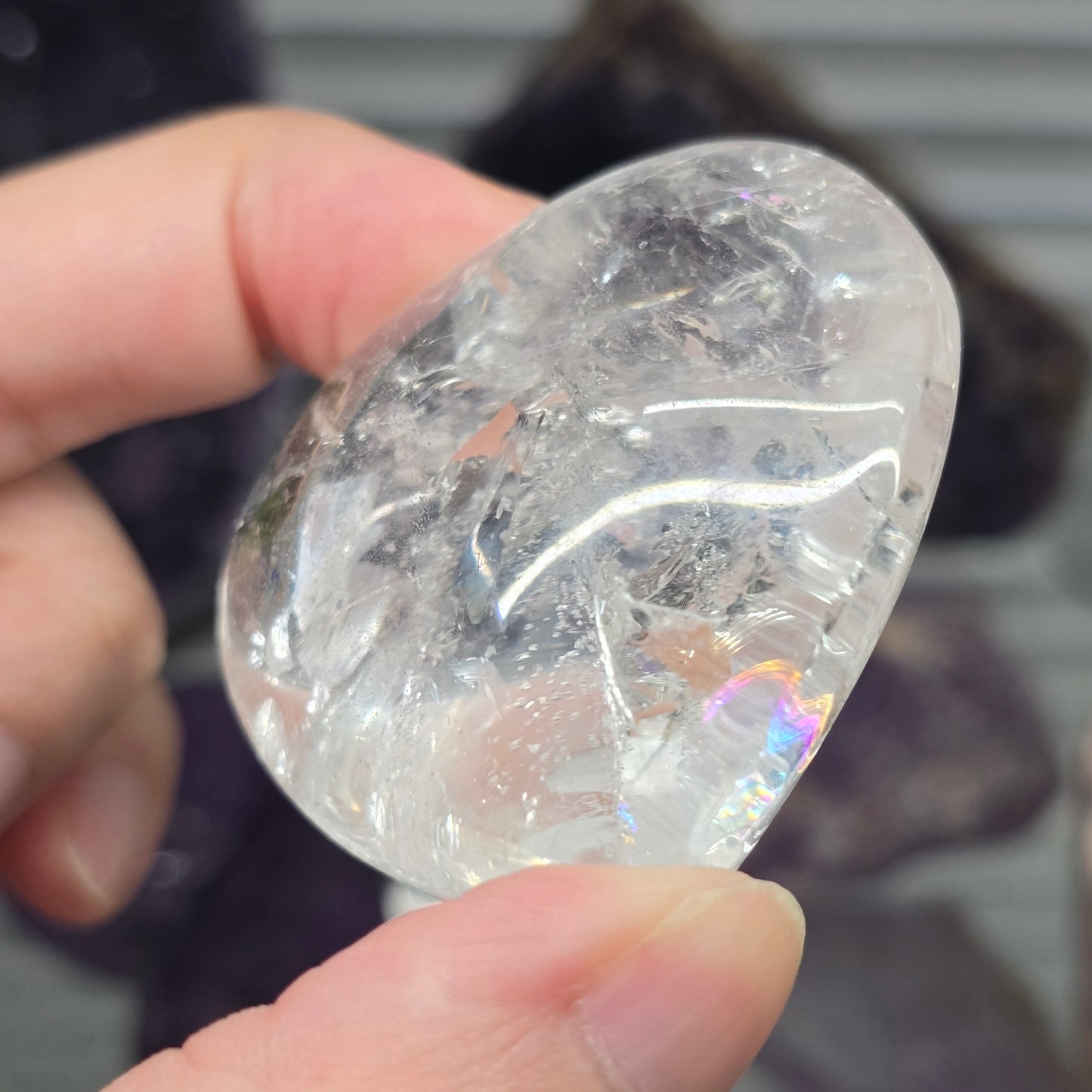 Clear Quartz Polished Heart #1