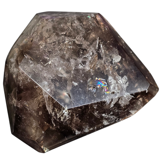 Polished Smoky Quartz Rainbow Freeform