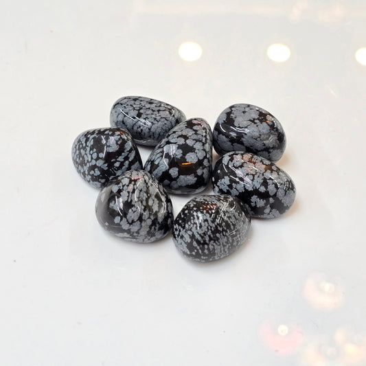 Snowflake Obsidian Tumble Stone (A Grade - Mexico)