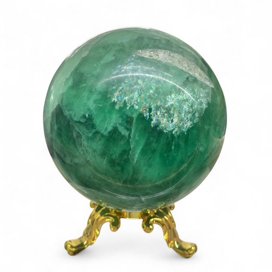 Green Fluorite Sphere (Premium Grade - 83mm dia.)