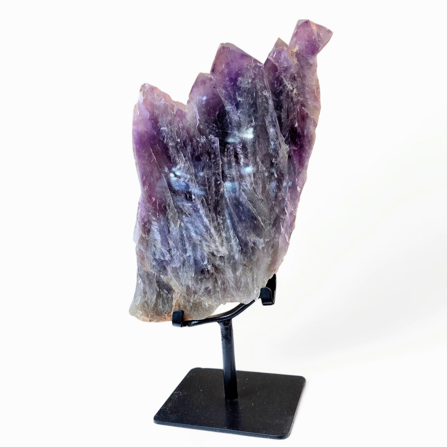 Polished Amethyst Slab with Stand