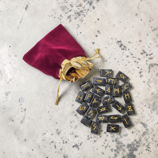 Larvakite Crystal Runes