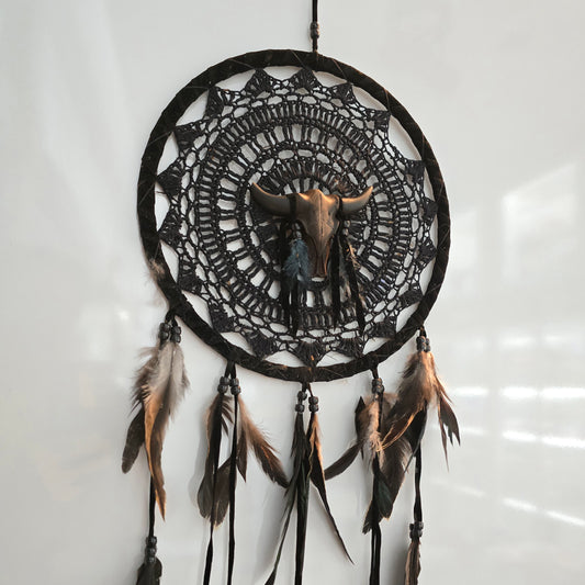 Ancestral Strength Bull Skull Dreamcatcher (Large)