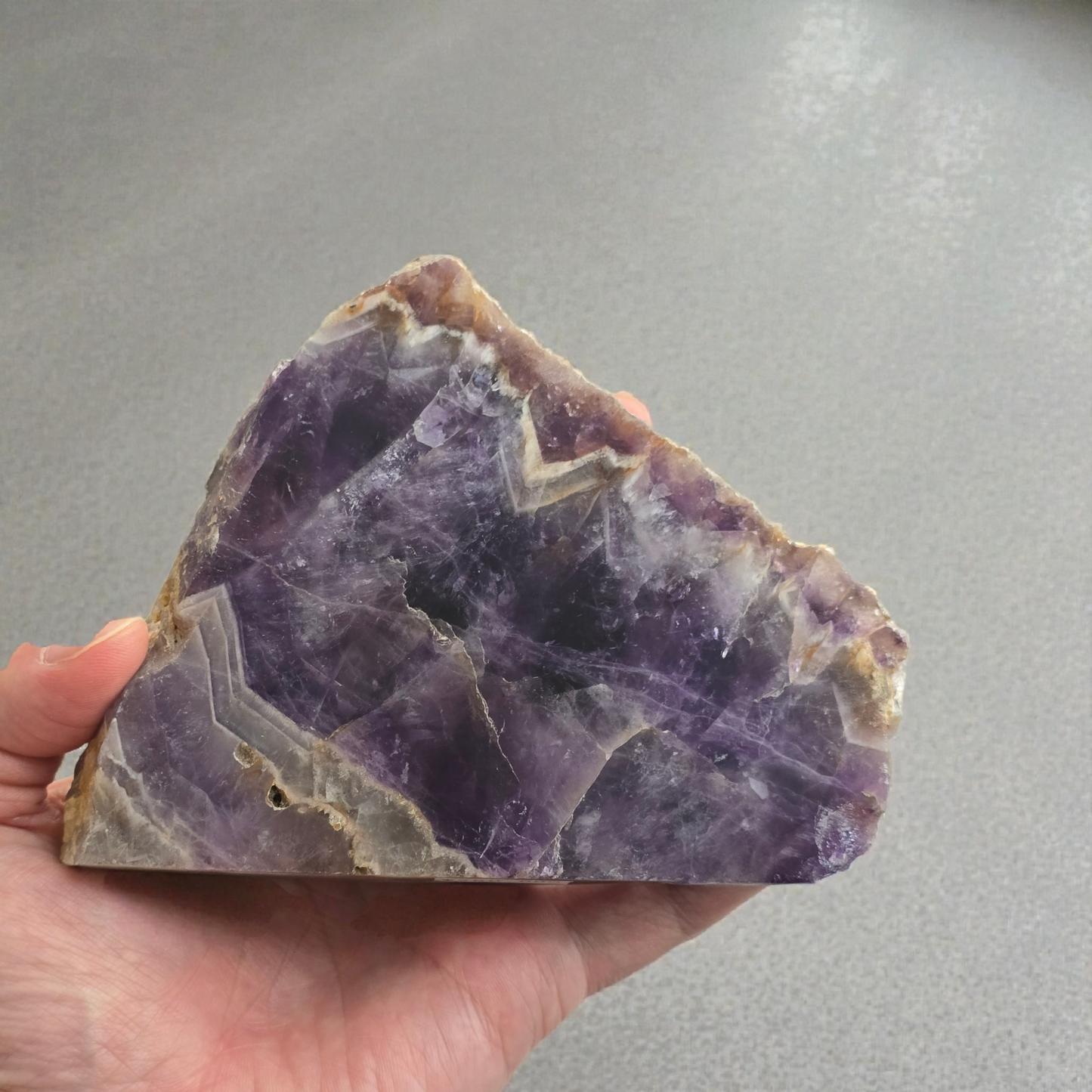Chevron Amethyst Slab (Polished)