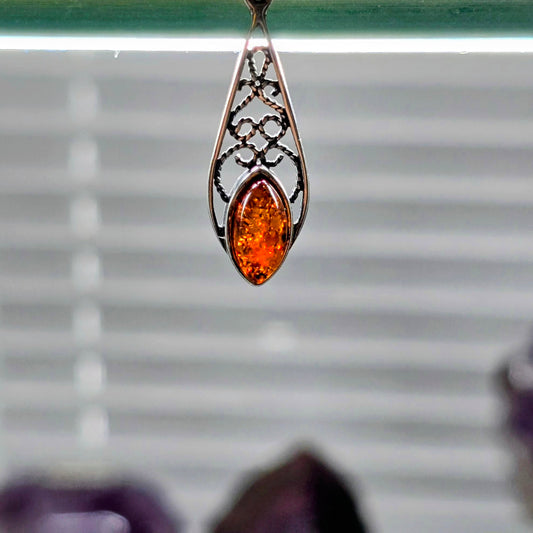 Baltic Amber Earrings (Sterling Silver 925)
