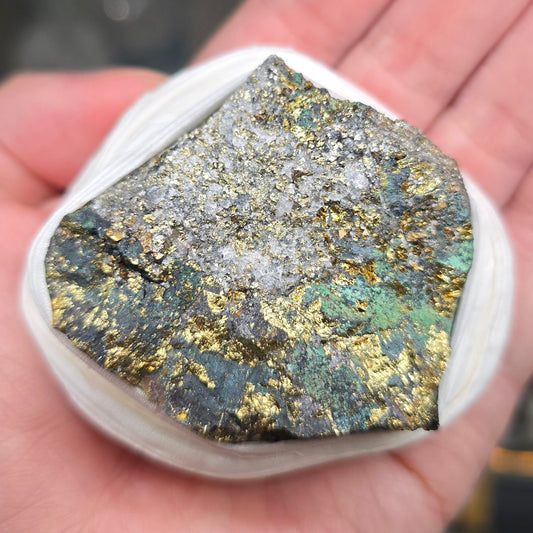 The Cosmic Spark: Raw Chalcopyrite Specimen
