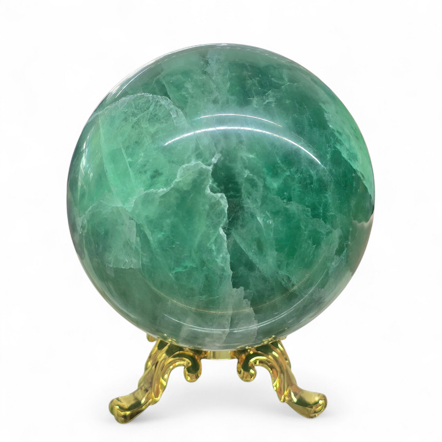 Green Fluorite Sphere (Premium Grade - 83mm dia.)