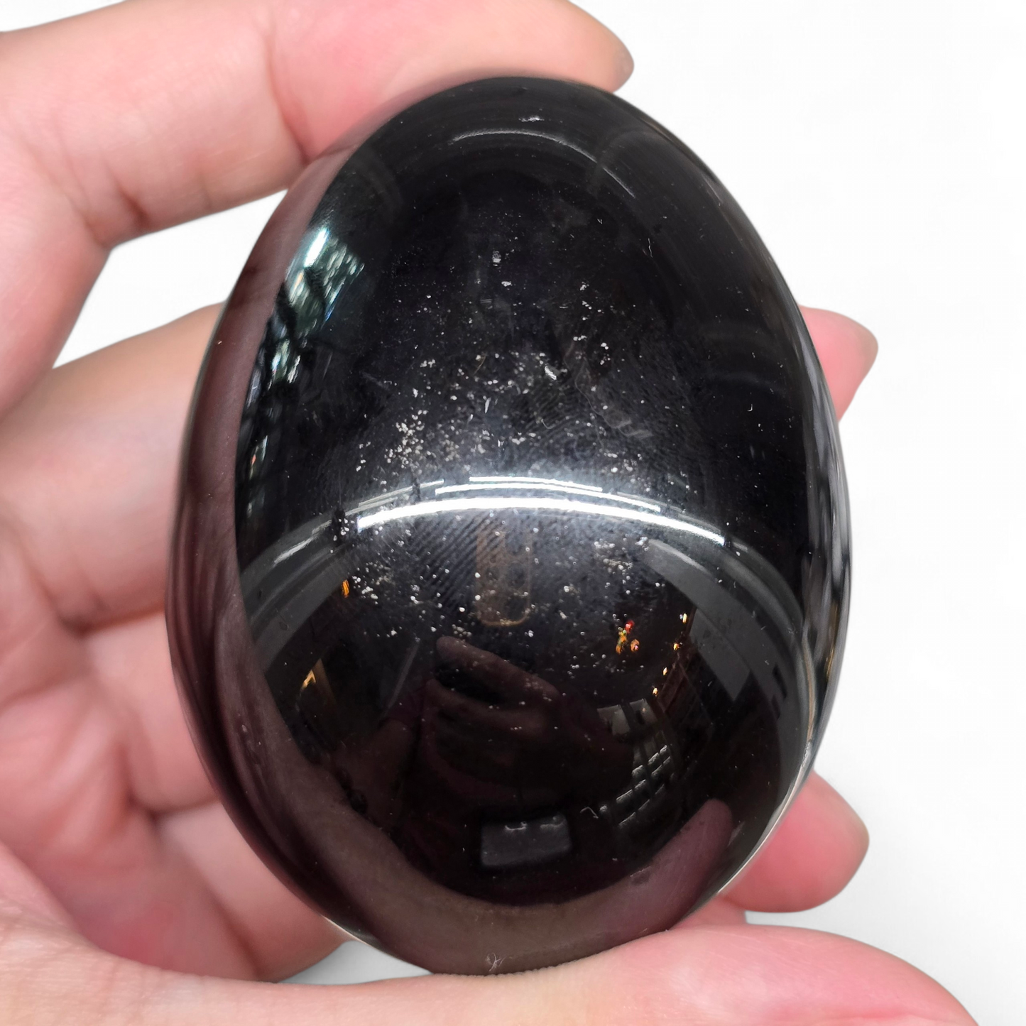 The Alchemist’s Focus: Natural Golden Sheen Obsidian Egg #1