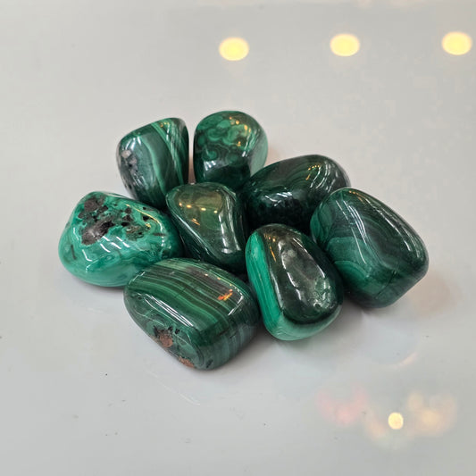 Malachite Tumble Stone (AAA Grade - Russia)