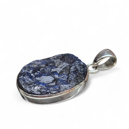 Raw Labradorite Pendant (Sterling Silver 925)
