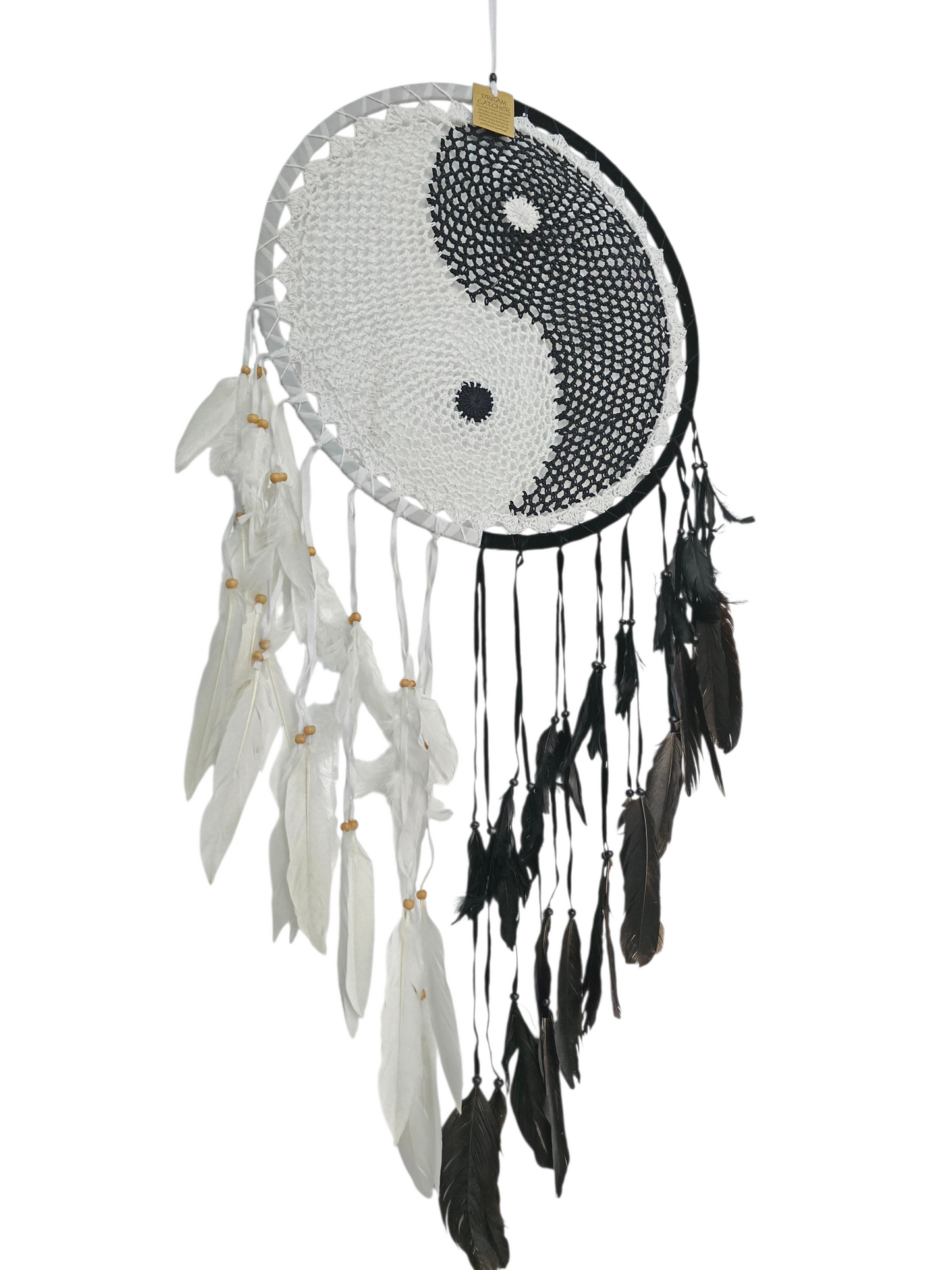 Zen Harmony Yin Yang Macramé Dreamcatcher (XL)