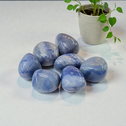 Blue Quartz Tumble Stone (AA Grade)