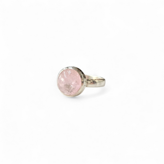 Morganite Size 8 Ring (Sterling Silver 925)
