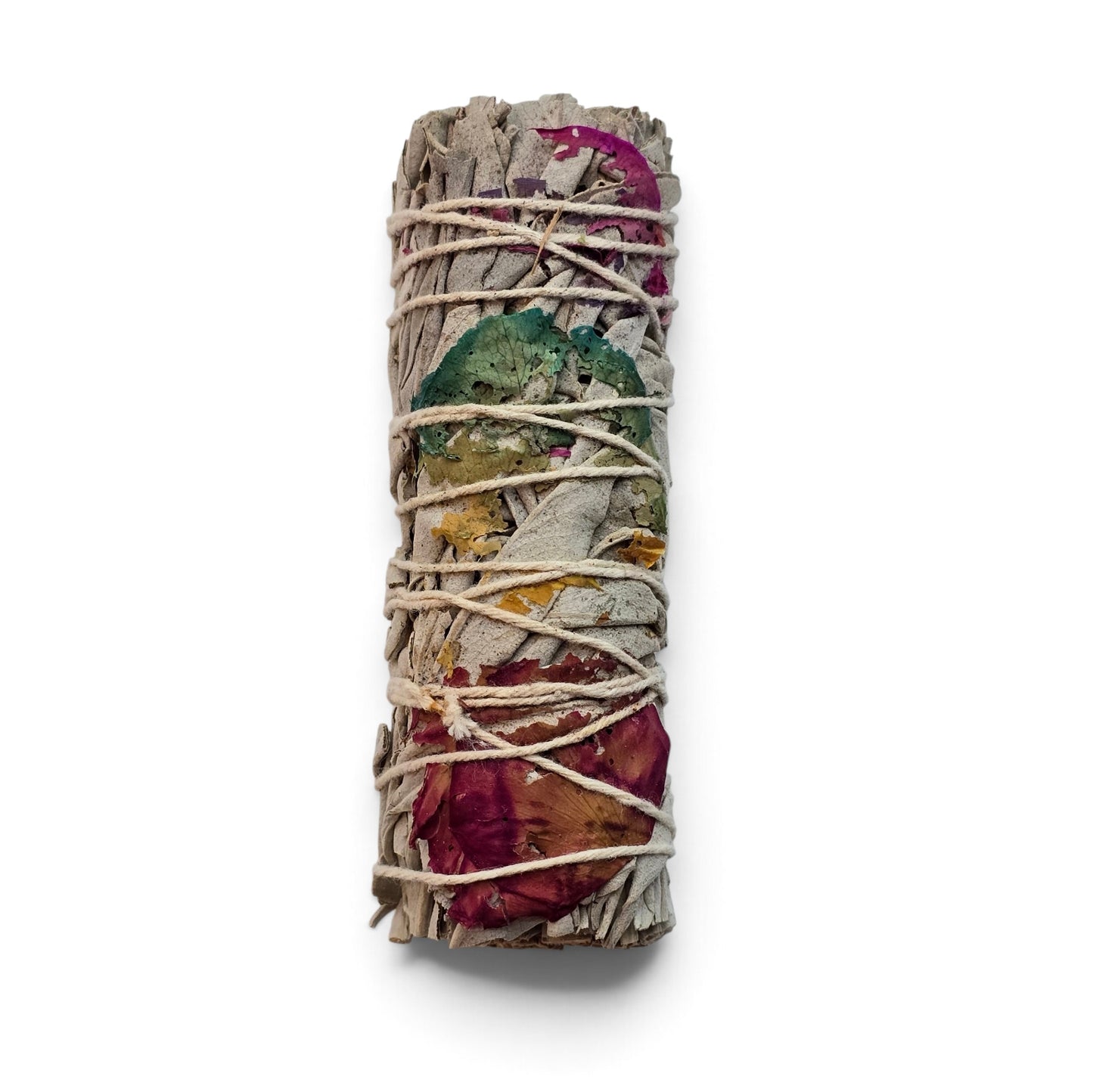 7 Chakra Floral White Sage Cleansing Smudge Stick