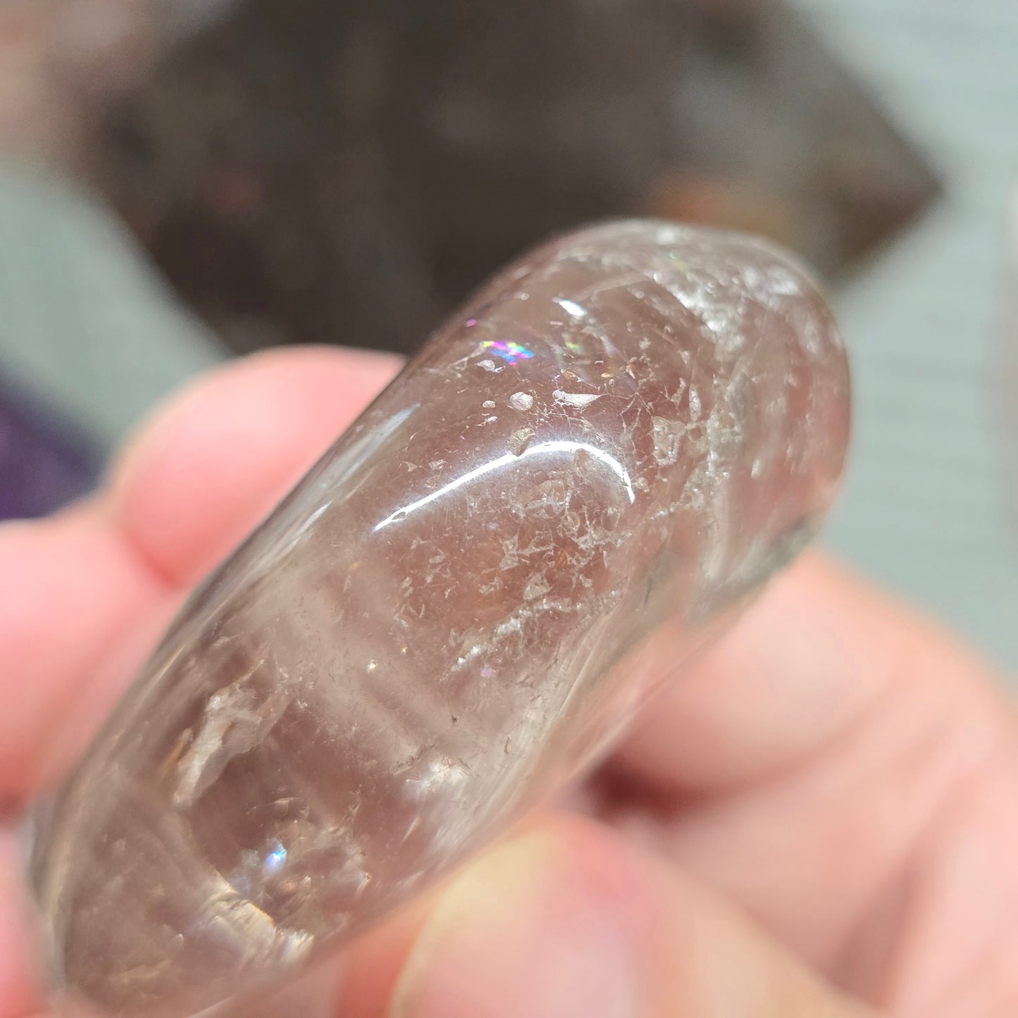 Smokey Quartz Palm Stone