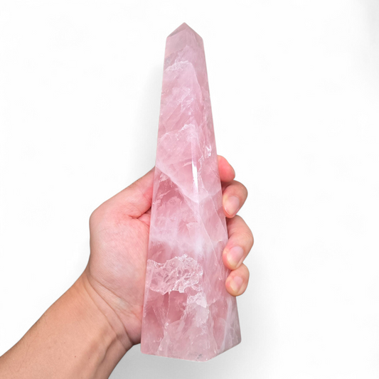Monumental Love & Compassion: Large Rose Quartz Obelisk #1