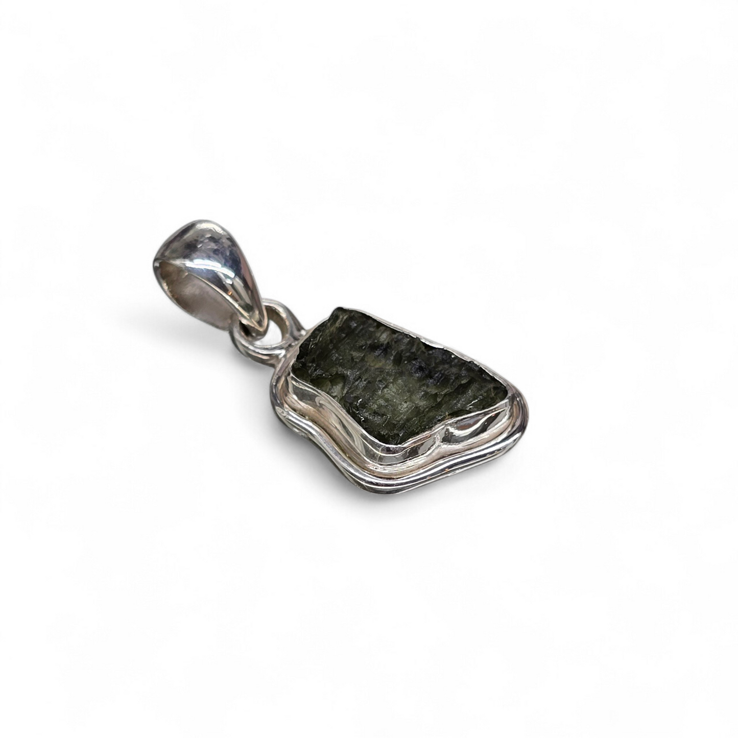 Moldavite Pendant #1 (Sterling Silver 925)