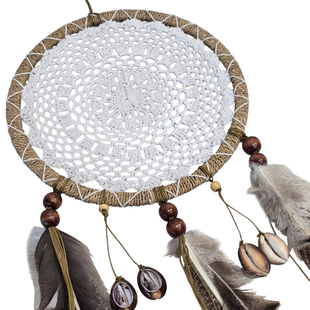 Tribal Earth & Sea Mandala Macrame Dreamcatcher (Medium)