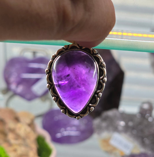 Amethyst Pendant (Sterling Silver 925)