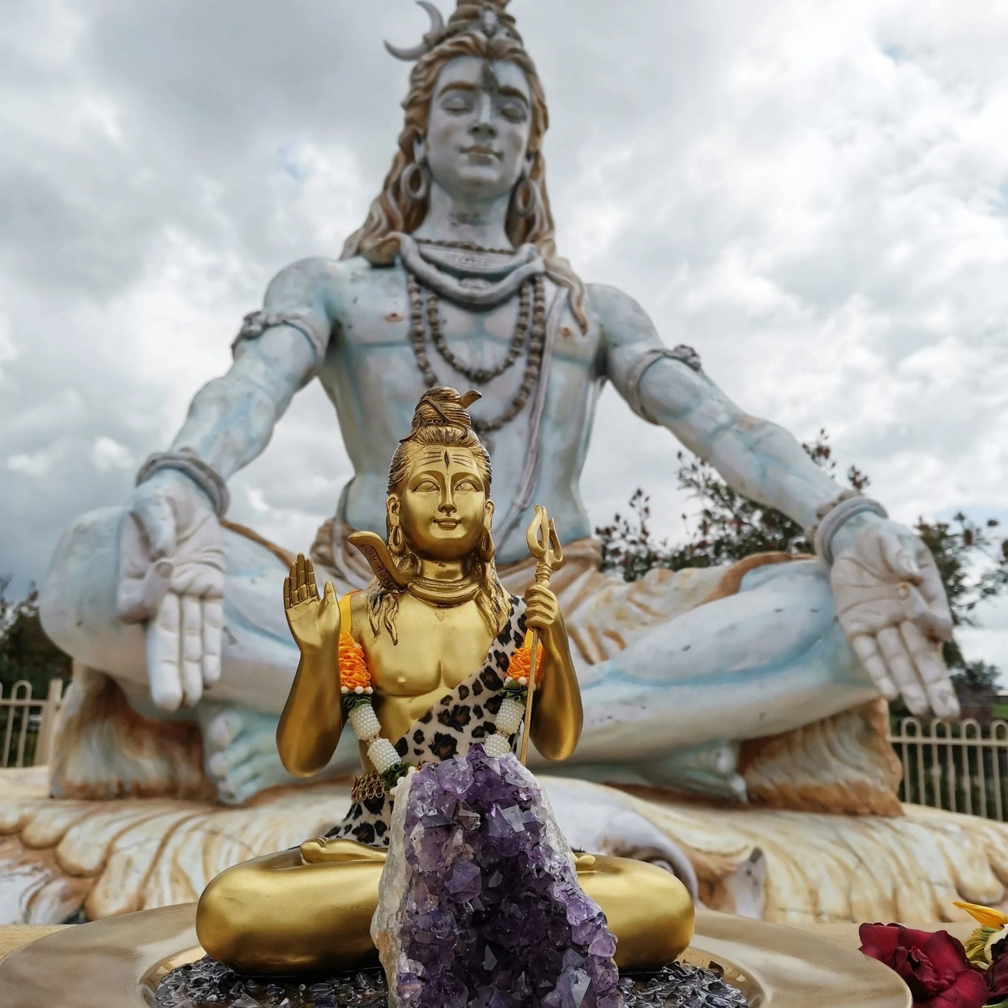 Amethyst Serenity: Lord Shiva Altar Statue