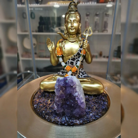 Amethyst Serenity: Lord Shiva Altar Statue