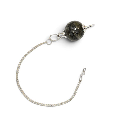 The Shaman's Compass: Labradorite Sphere Dowsing Pendulum