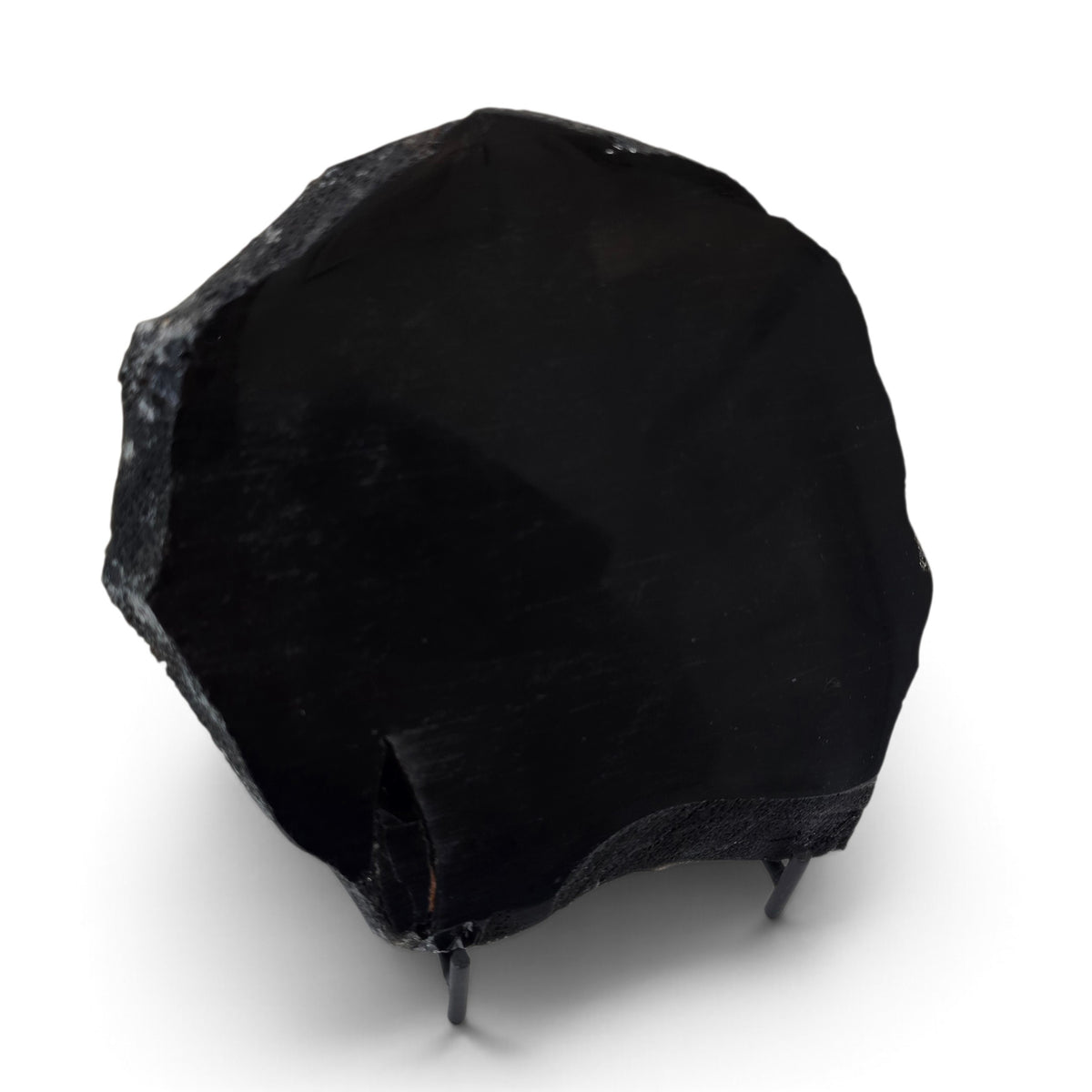The Void of Truth: Raw Edge Black Obsidian Slab
