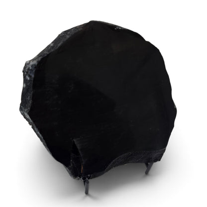 The Void of Truth: Raw Edge Black Obsidian Slab