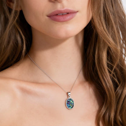 Abalone Shell Pendant 925 Sterling Silver Pendant (Premium Quality)