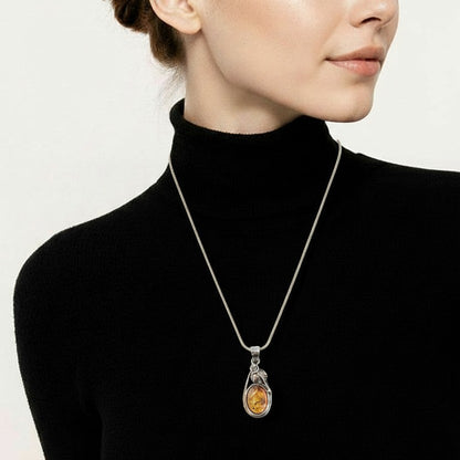Baltic Amber 925 Sterling Silver Pendant
