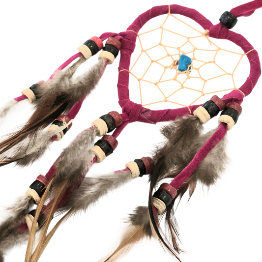 Handmade Heart Shaped Dreamcatcher (XS Pink)
