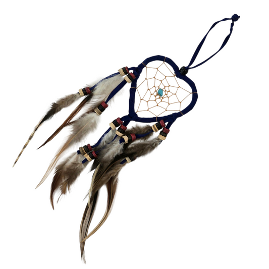 Handmade Heart Shaped Dreamcatcher (XS Blue)