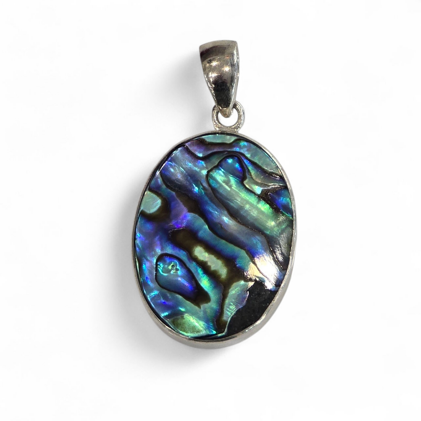 Abalone Shell Pendant 925 Sterling Silver Pendant (Premium Quality)