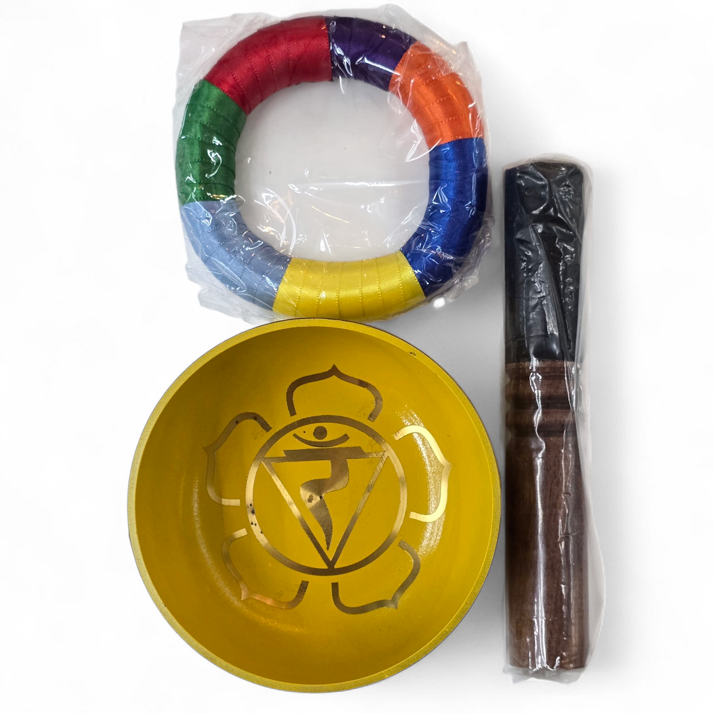 Tibetan Singing Bowl (Yellow) 13cm dia.