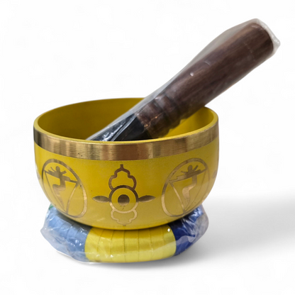 Tibetan Singing Bowl (Yellow) 13cm dia.